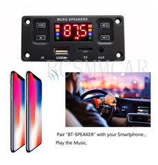 Car Bluetooth Decoder Board Stereo MP3 Music Player FM Speaker AUX USB Module