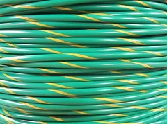 10 GAUGE WIRE GREEN W/ YELLOW 20′ FT PRIMARY AWG STRANDED COPPER POWER REMOTE