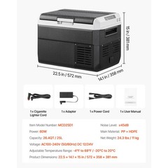 VEVOR Car Refrigerator 25/30/40/50L Portable Freezer Cooler Fridge for Camping
