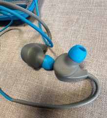JLab Audio Original JBuds Wireless Bluetooth Earbuds w/ over ear mount – BLUE