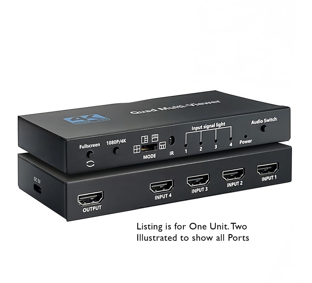 Screen Divider Up to 4 Areas – 4K@60Hz 1080P – Direct Control or Remote Switch