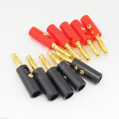 40Pcs 4mm Gold Plated Banana Plugs Audio Jack Speaker Wire Cable Screw Connector