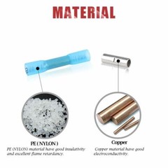 1000Pcs Heat Shrink Waterproof Wire Connectors Blue 14-16AWG Butt Seal Terminals