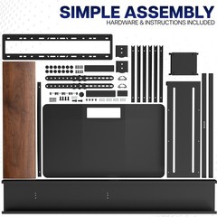 VIVO Free-Lift TV Stand with Super-Sized Base, Fits 55″ to 86″ Screens