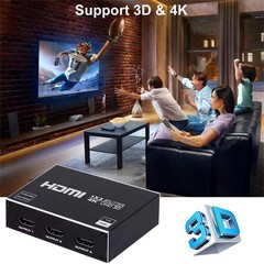 1X3 HDMI Splitter 1 in 3 out HD 2160P 4K 2K@30Hz 4 Port Box Hub Adapater DC 5V