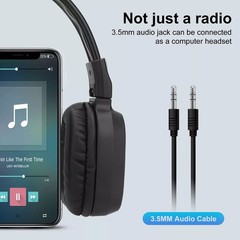 Stereo Foldable Receiver Over-Ear Headphone uses 2 AAA batteries (Not included)