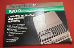 Vintage 80’s PhoneMate 9800 Answering Machine W/ Original Receipt.
