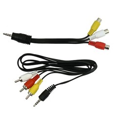 3 ft RCA to 3.5mm Jack Composite A/V Cable and 3.5mm to RCA Audio Video Adapter