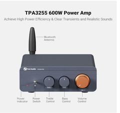 Amplificador Bluetooth 5.0 de 2 canales 300W x2 con control de bajos y agudos. N