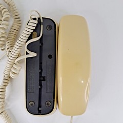 AT&T Corded Trimline Touch Tone Phone Push Button Almond Vintage FOR PARTS