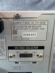 Sony STR-DE895 6.1 Channel Home Theater Surround Sound Receiver Silver Tested