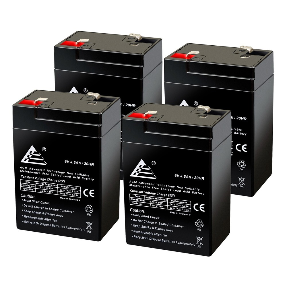 ExpertBattery 6V 4.5AH Battery Replaces Prescolite E820808, RB6VDC4AH – 4 Pack