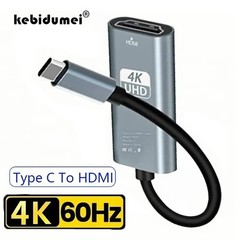 4K 60Hz Type C to HDMI Adapter USB 3.1 HUB HDTV Converter Cable for iPhone 15 TV