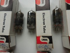 Lot of SIX 6CB6A Mixed Brand USA Vacuum Tubes Fully Tested W/ Readings