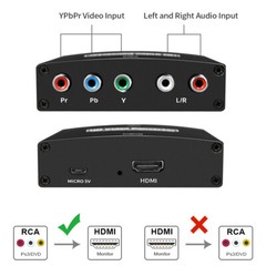 YPbPR Component Video & Stereo Audio to HDMI Converter Adapter for DVD PS3 Xbox