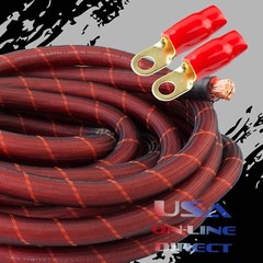 0 Gauge 20ft SNAKE SKIN OFC Wire Strands Copper Hi-Voltage Marine Cable 1/0 AWG