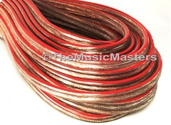 Red Stripe 12 Gauge 15ft SPEAKER WIRE Red Black Cable Car Audio Home Stereo
