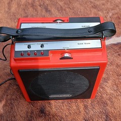 Sears Stereo 8 Track Player Solid State Red Made in Hong Kong Vintage Audio