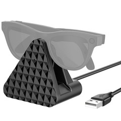 Smart Glasses Charging Dock Base with Indicator Lights and Sponge Protection