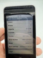 Apple iPod Touch 2nd Generation Silver 16 GB Model MB531LL Factory Reset