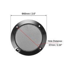 uxcell 2pcs 2″ Speaker Grill Mesh Decorative Circle Woofer Guard Black