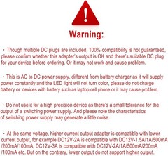 Universal 5V 2A AC Adapter Power Supply with 11 DC Plug Tips AC to DC5V 1.5A 1A