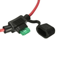 Car Automotive In-Line Mini Blade Fuse Holder 12V 20A + 5/10/15/20/25/30A Fuses