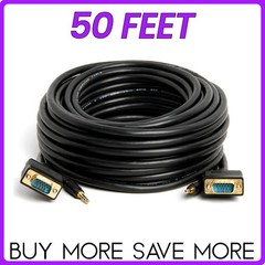 SVGA Cable 3.5mm Audio + 15 Pin VGA Video Monitor Cord Male to Male PC AUX