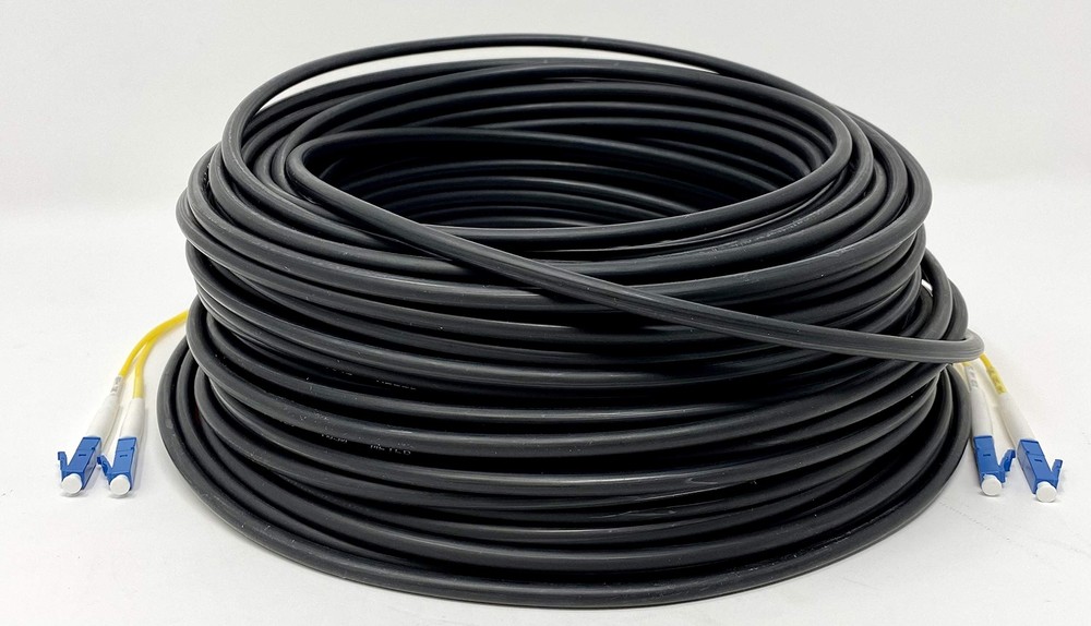Direct Burial/Outdoor LC-LC 2-Strand Fiber Optic Cable Singlemode 9/125 30M 98ft