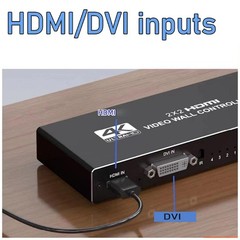 4K matrix HDMI Video Wall Controller 1 In 4 Out HDMI DVI Screen Stitch Processor