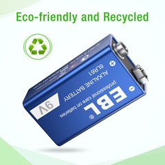 9V 9-Volt Alkaline Battery Batteries 6LR61 E-Block 6AM6 EN22 Long Lasting Lot