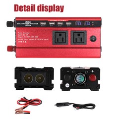 5000W Pure Sine Wave Inverter 12V DC to 110V AC Power Inverter Solar Converter