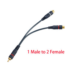 Audio Y-Converter Splitter Adapter RCA 1 Male To 2 Female RCA 1 Female To 2 Male