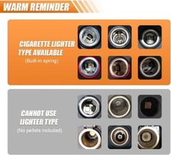 Cigarette Lighter, 12V Metal Plastic Construction Lighter Plug, Model: 1PC-12V