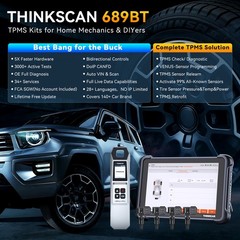 ThinkScan 689BT OBD2 Scanner + TPMS Tool with 4 Sensors & Life Free Update