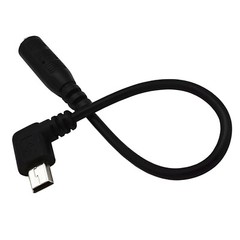 Right Angle Mini USB Male to 4Pole 3.5mm Female Adapter Cable for Mic Microphone
