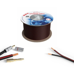 100ft Speaker Cable 18AWG CL3 Rated Bulk In Wall Audio Wire 18/2 Gauge Black