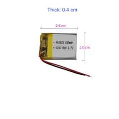 10pcs 3.7V 150mAh 0.555Wh Replacement High-temperature Li Battery 402025 Li-ion