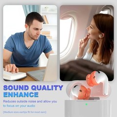 [5 Pairs] Ear Tips Cover for Airpods 4 Earbuds (2024), Soft Silicone Earbuds Cov