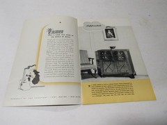 Capehart Panamuse Catalog c 1940’s 4 Pages 8.5 X 5.5 in Size