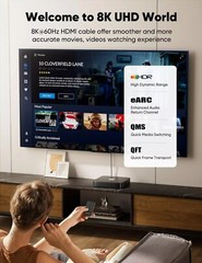 8K HDMI Cable 2.1, 2ft High Speed, 4K@120Hz for PS5, PS4, Xbox, Monitor.……
