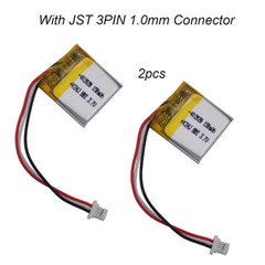 2pcs 3.7V 150mAh Li-Polymer Li Battery 402020 JST-SH 3Pin 1.0 For DashCam GPS