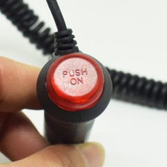 1pc 1.8M Red “Push ON” Button Car Cigarette Plug to Dual DC 5.5×2.1mm Male Cable