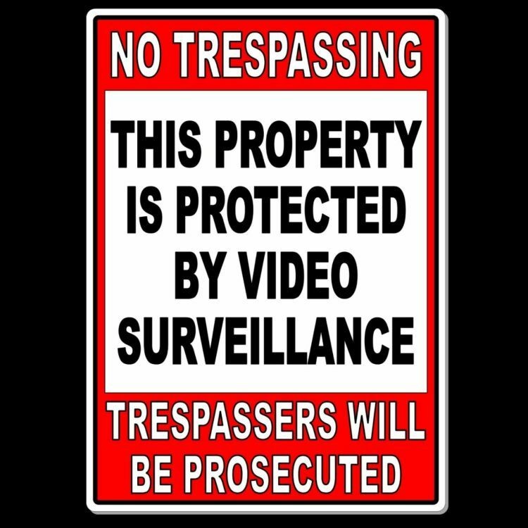 Property Protected Video Surveillance Warning Security Camera 5″ x 7″ Sign MS11