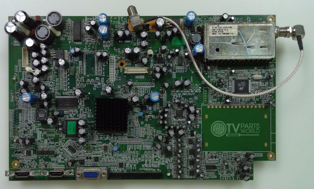 Polaroid TLX-03210B Main Board 899-KR2-GF3217XA2H REV:01, PTD3A901078009516