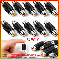 10 Pack AV RCA Audio Video Female to Female Jack Coupler Adapter Connector NEW