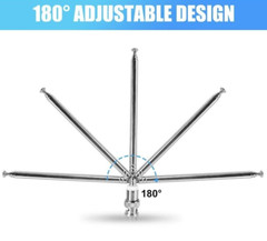 50x RadioTelescopicBNC Antenna Connector AM/FM/UHF/VHF for Police Radio Scanner