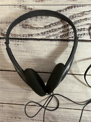 Vintage Aiwa HP-MO28 Plug-In Headphones with Adjustable Headband – Working!