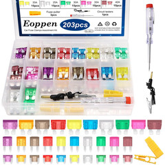 Car Fuses Assortment Kit with Fuse Puller and Circuit Tester – Standard & Mini &