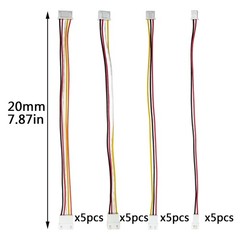 20 PCS XH2.54mm 2-5 Pin Double End Male Female Extension Wire Connector